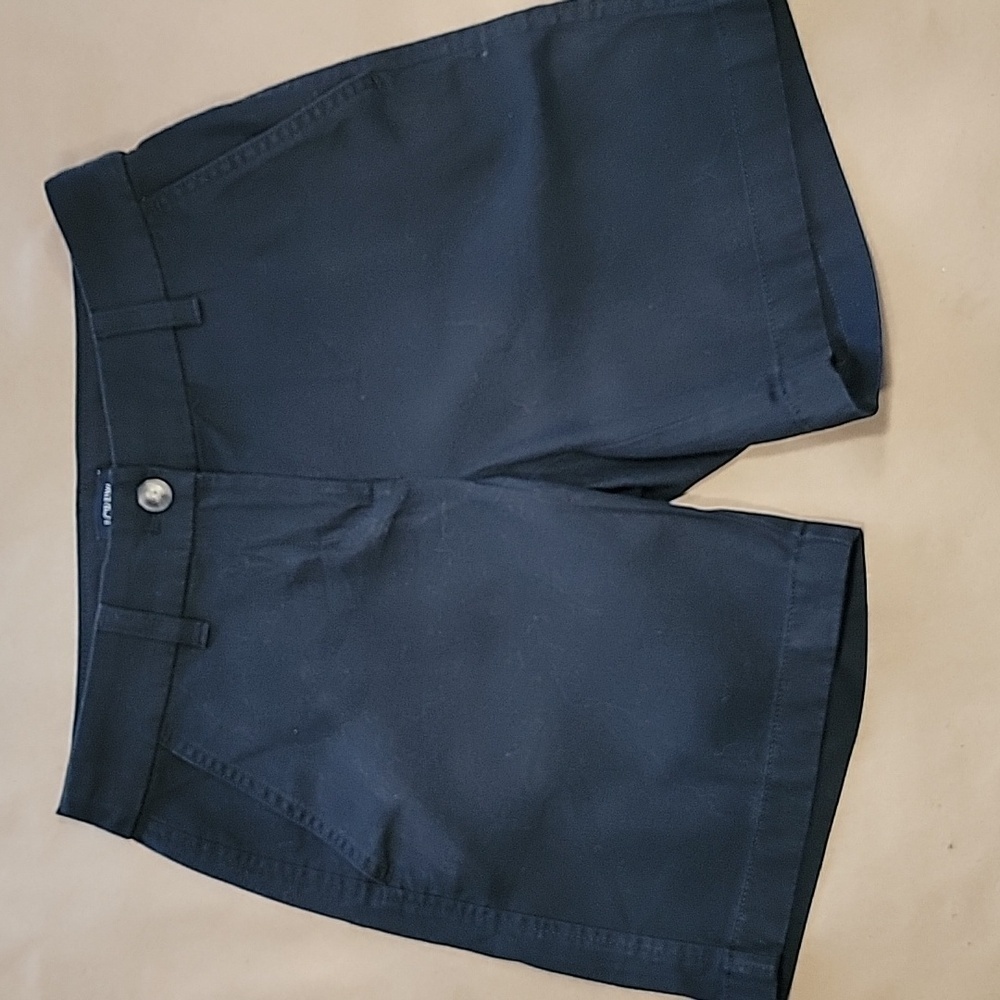 J. Crew Size 00 Black Mid Rise Flat Front Chino Shorts, NEW with Tag
